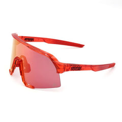 100% Sonnenbrille S3 LE - Peter Sagan, Gloss Translucent Red - Hiper Red Mirror