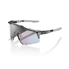 100% Sonnenbrille Speedcraft, Polished Translucent Grey - Rose Gold Mirror Photochromic Lens