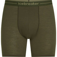 Icebreaker Anatomica lange Herren-Boxershorts, dunkelgrün