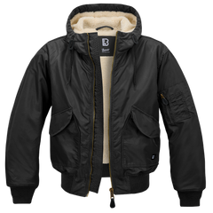 Brandit CWU Jacke mit Kapuze, schwarz