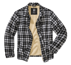 Brandit Classic Sherpa jacke, weiß-schwarz