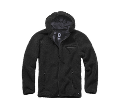 Brandit Teddyfleece Worker Fleece-Kapuzenjacke, schwarz