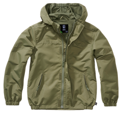 Brandit Summer Frontzip Windbreaker kids jacket, olive