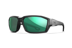 Wiley X Alpine ballistische Sonnenbrille, Matte Translucent Black / CAPTIVATE Polarized Green Mirror