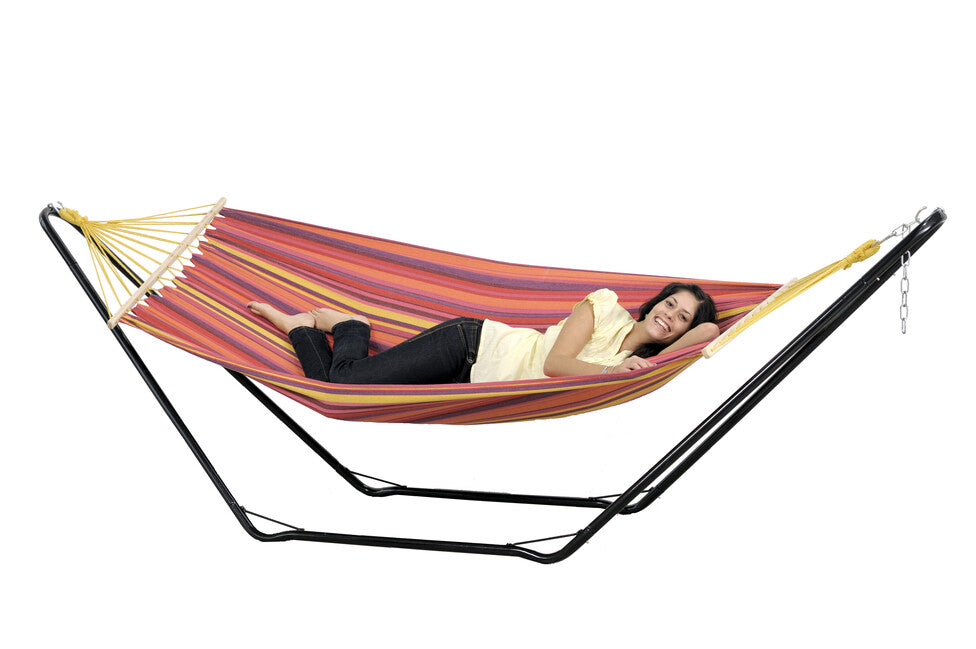 hängematte rahmen Amazonas Beach Set mit – WARAGOD All Star catching gear Rahmenfarbe:Transparent Westfield Superb 130 Klapptisch