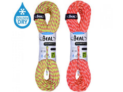 Beal Ice Line halbseil unicore 8,1 mm 2 × 50 m, anis / orange