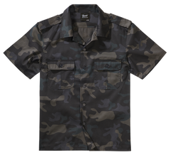 Brandit US Hemd mit kurzen Ärmeln, darkcamo