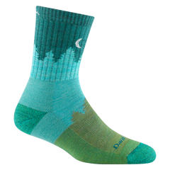 Darn Tough Treeline Micro Crew Midweight Cushion Hiking Socks, Aqua