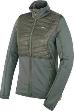 HUSKY Airy Damen-Sweatshirt mit Reißverschluss, dunkelgrau grün