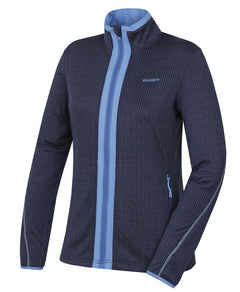 HUSKY Artic Zip Damen-Sweatshirt mit Reißverschluss, dunkelpurpurrot/hellblau