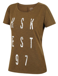 HUSKY Tingl Damen-Funktions-T-Shirt, L, dunkelkhaki