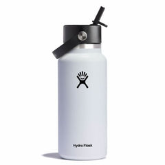 Hydro Flask Wide Flex Straw Cap Breite Thermosflasche mit Mundstück 32 OZ, weiß