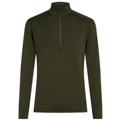 Icebreaker 260 Oasis men's thermal zip sweatshirt, dark green