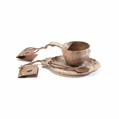 Kupilka-Becher mit Löffel und Untertasse, 210 ml, braun