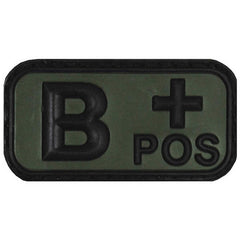 MFH 3D Klettabzeichen Blugruppe B positive, schwarz 5x2,5 cm