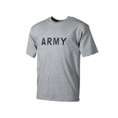 MFH T-shirt mit Aufschrift Army, grau, 160g/m2