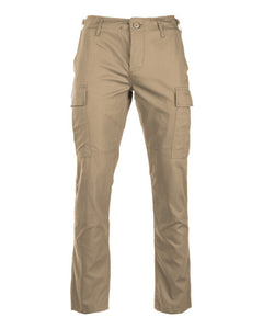 Mil-Tec US BDU SLIM FIT hlače za polje rip-stop, khaki