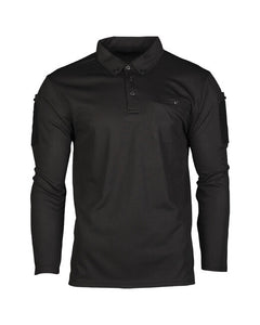 Mil-Tec tactical quick dry poloshirt 1/1 arm schwarz