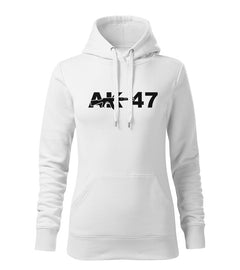 DRAGOWA Damen-Kapuzenpullover AK-47 320 g/m², weiß