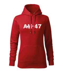 DRAGOWA Damen-Kapuzenpullover AK-47 320 g/m², rot