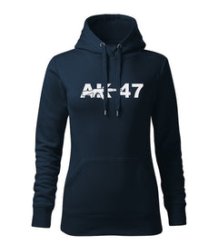 DRAGOWA Damen-Kapuzenpullover AK-47 320 g/m², dunkelblau
