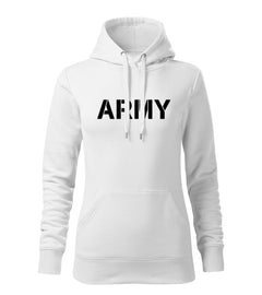 DRAGOWA Damen-Kapuzenpullover army 320 g/m², weiß