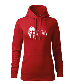 DRAGOWA Damen-Kapuzenpullover Spartan army 320 g/m², rot