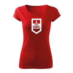 DRAGOWA Damen-Kurzarm-T-Shirt army girl 150 g/m², rot