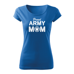 DRAGOWA Damen-Kurzarm-T-Shirt army mom 150 g/m², blau