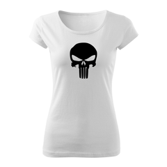 DRAGOWA Damen-Kurzarm-T-Shirt Punisher 150 g/m², weiß