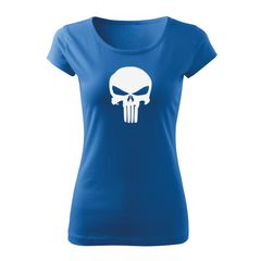 DRAGOWA Damen-Kurzarm-T-Shirt Punisher 150 g/m², blau