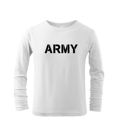 DRAGOWA Kinder-Langarmshirt army, weiß