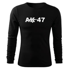 DRAGOWA Fit-T Langarmshirt AK-47 160 g/m², schwarz