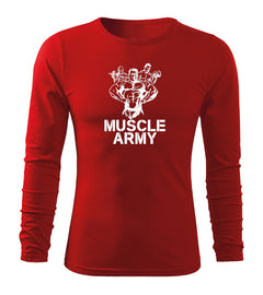DRAGOWA Fit-T Langarmshirt muscle army team 160 g/m², rot