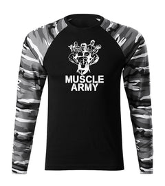 DRAGOWA Fit-T Langarmshirt muscle army team 160 g/m², metro
