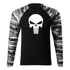 DRAGOWA Fit-T Langarmshirt Punisher 160 g/m², metro