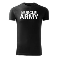 DRAGOWA Fitness-T-Shirt muscle army 180 g/m², schwarz