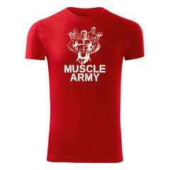 DRAGOWA fitness t-shirt muscle army team 180 g/m², red