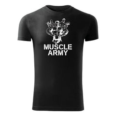 DRAGOWA fitness t-shirt muscle army team 180 g/m², black