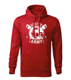 DRAGOWA Herren-Kapuzenpullover muscle army original 320 g/m², rot