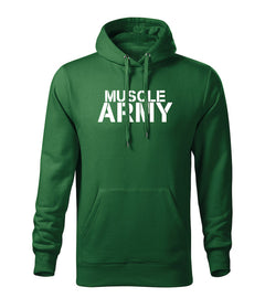 DRAGOWA Herren-Kapuzenpullover muscle army 320 g/m², grün