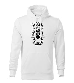 DRAGOWA Herren-Kapuzenpullover special forces 320 g/m², weiß