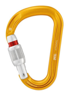 Petzl Attache HMS vponka s krožnim zasekom in zaporo zaklopa, rumena