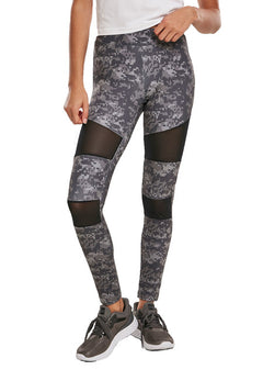 Urban Classics Tech Mesh Damen Leggings, Dark digital camo