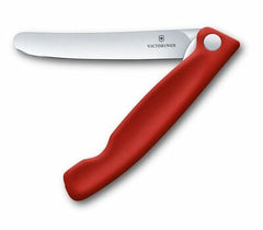 Victorinox Swiss Classic Klappbares Obst- und Gemüsemesser - glatte Klinge, rot