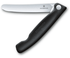 Victorinox Swiss Classic Klappmesser für Obst und Gemüse glatte Klinge, schwarz