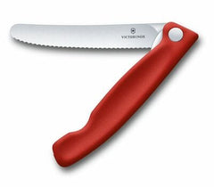 Victorinox Swiss Classic Klappmesser für Obst und Gemüse gezahnte Klinge, rot
