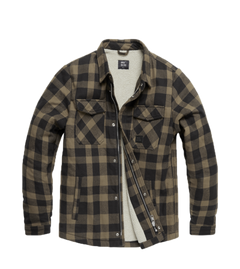 Vintage Industries Craft heavyweight Sherpa-Jacke, beige kariert