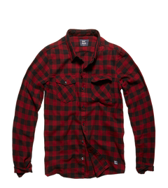Vintage Industries Harley Hemd, rot kariert