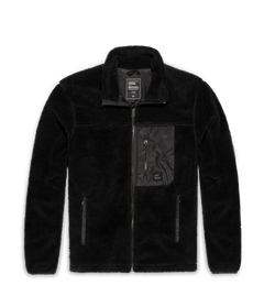Vintage Industries Kodi flis pulover lined sherpa, črna